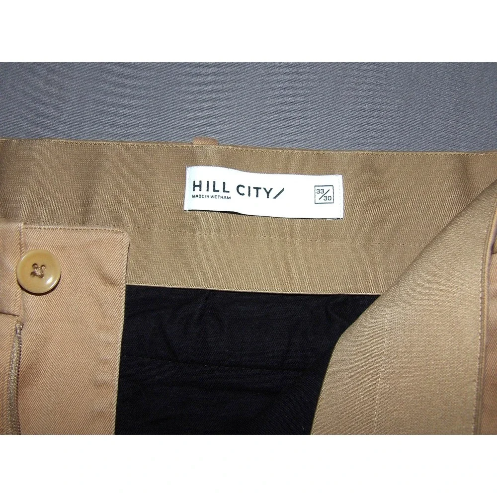 HILL CITY Stretch Straight Leg Khaki EVERYDAY Chino Pants Men's 33 X 30